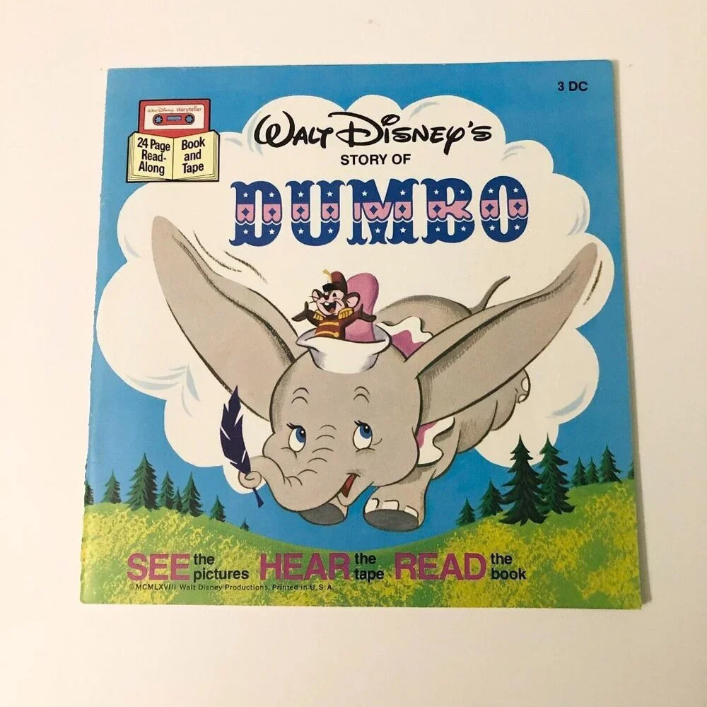 Vintage 1978 Dumbo Walt Disneys Storyteller Book only NO Tape